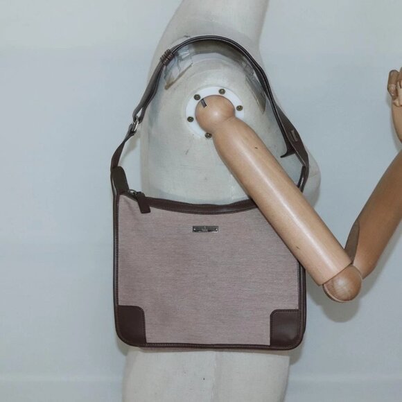 GUCCI Shoulder Bag Canvas Beige Silver 001 4206 Auth - Picture 1 of 15
